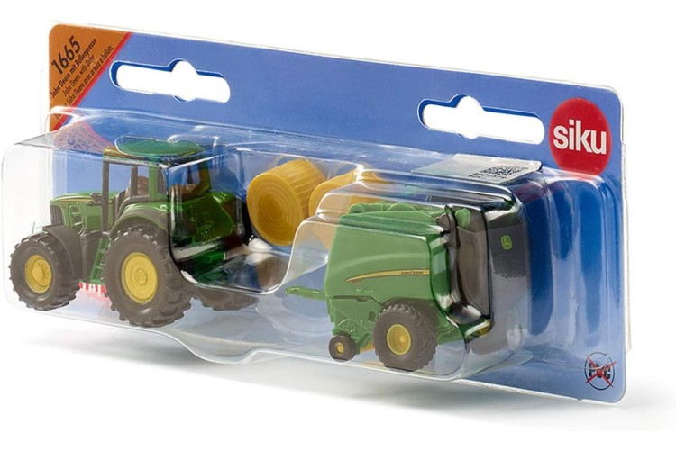 1:87 John Deere Tractor W/Baler 1665