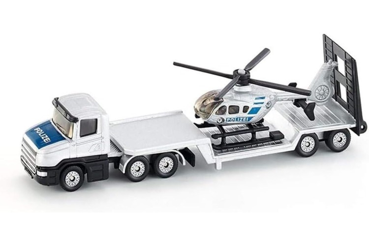 1:87 Police Low Loader W/Helicopter 1610006