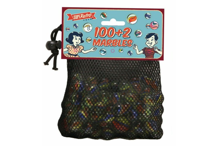 100+2 Marbles In Net Bag