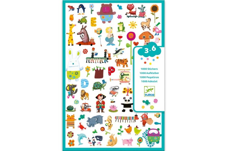 1000 STICKERS FOR LITTLE ONES BY DJECO