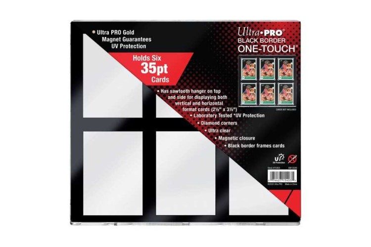 35PT 6-Card Black Border UV ONE-TOUCH Magnetic Holder