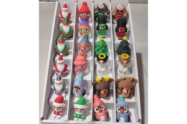 3D Printed AssortedChristmas Ornaments