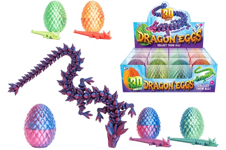 3D Printed Dragon and egg - small ~9cm