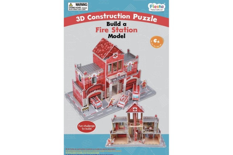 3D Puzzle Construction Craft Kit -Fire Station