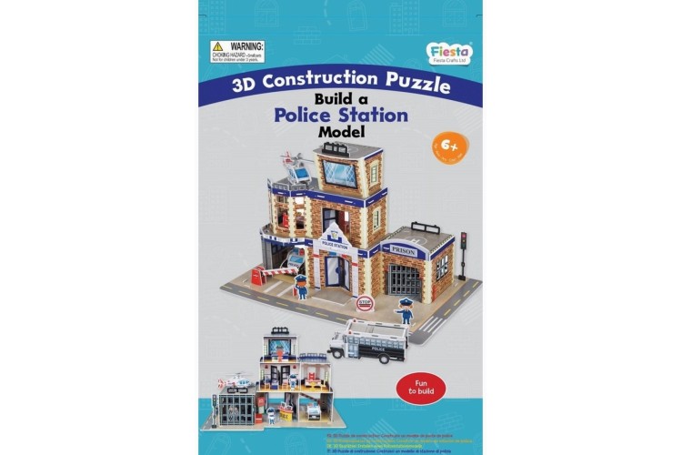 3D Puzzle Construction Craft Kit -Police Station