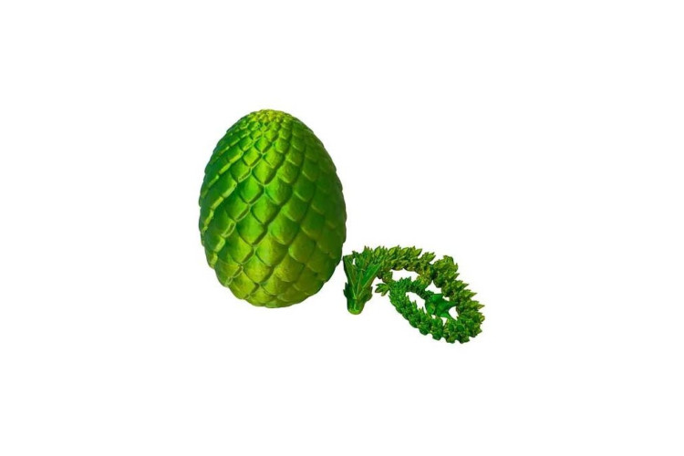 3D TWO-TONE GREEN GOLD PRINTED DRAGON IN EGG