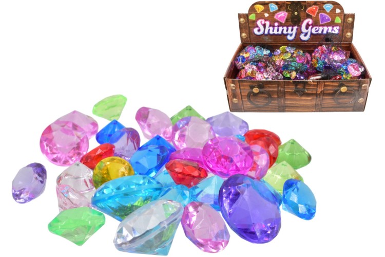 48pcs Shiny Gems In Net Bag