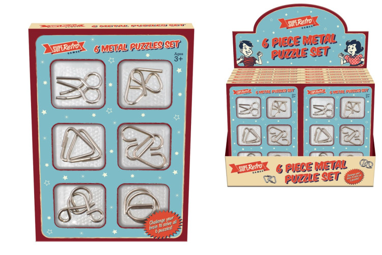 6pc Metal Puzzle Set