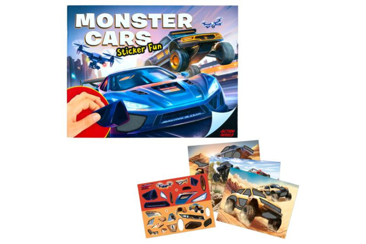 Action World Monster Cars Sticker Fun