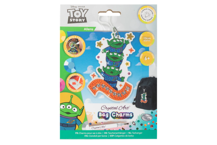 Aliens, Crystal Art Bag Charm
