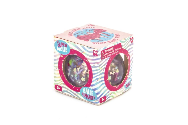 Alphabet Glitter Ball 60mm