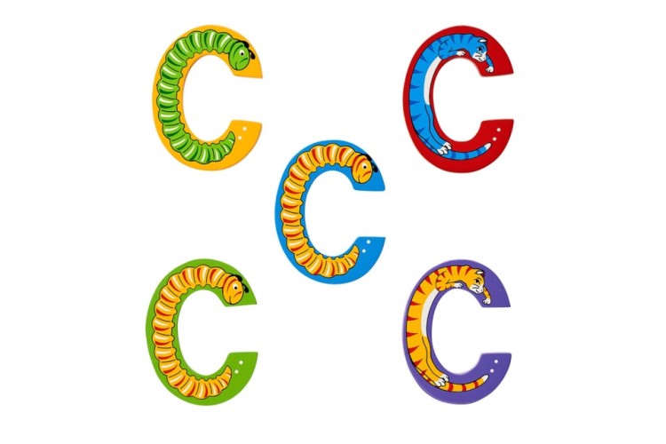 Animal Wooden Letter C