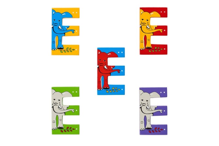 Animal Wooden letter E
