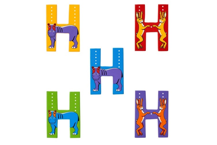 Animal Wooden Letter H
