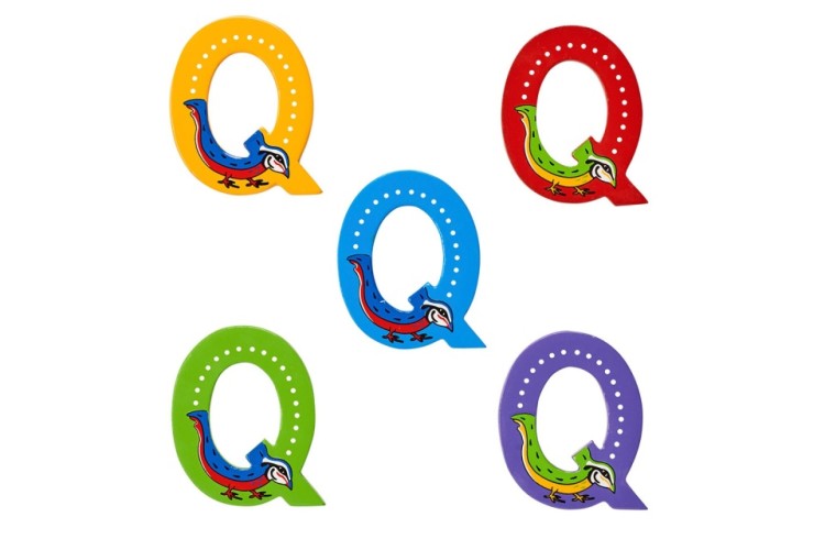 Animal Wooden Letter Q