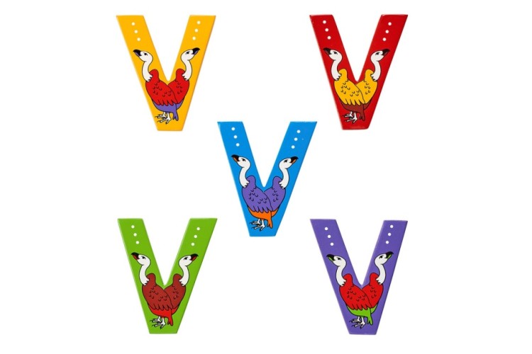 Animal Wooden Letter V