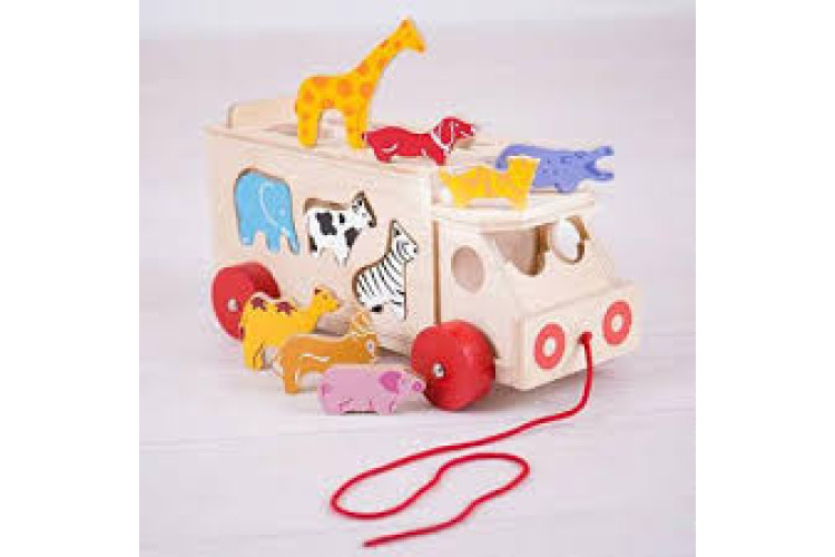 Bigjigs Wooden Animal Shape Lorry BJ300