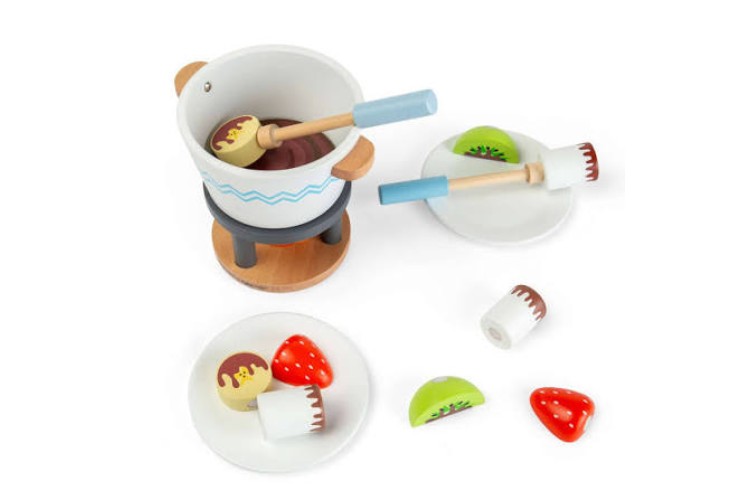 Bigjigs Chocolate Pot For Two - Wooden Play Food Set