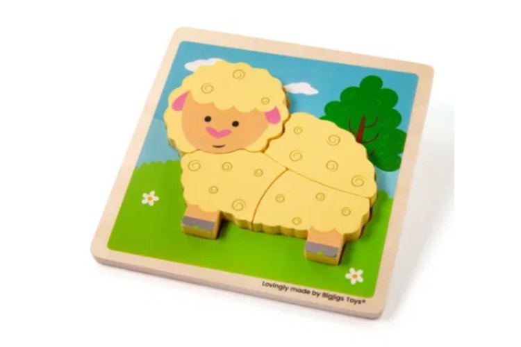 Bigjigs Chunky Lift out Sheep puzzle