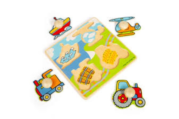 Bigjigs My First Wooden Peg Puzzle ( Transport)