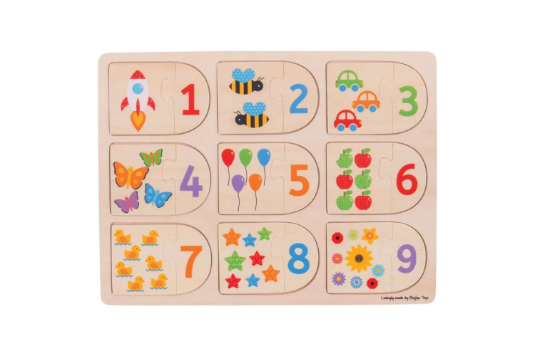 Bigjigs Picture and Number Matching Puzzle