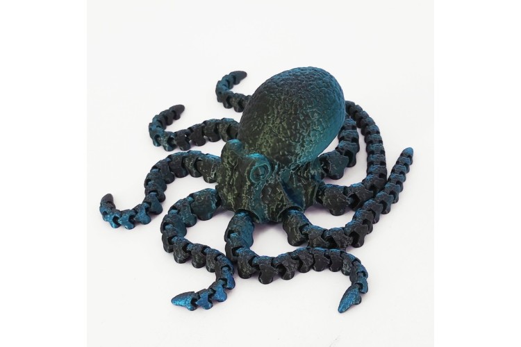 Blue Black 3D Printed Octopus