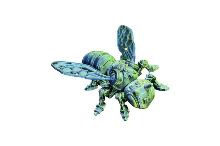 Blue Green 3D Printed Cyber Bee