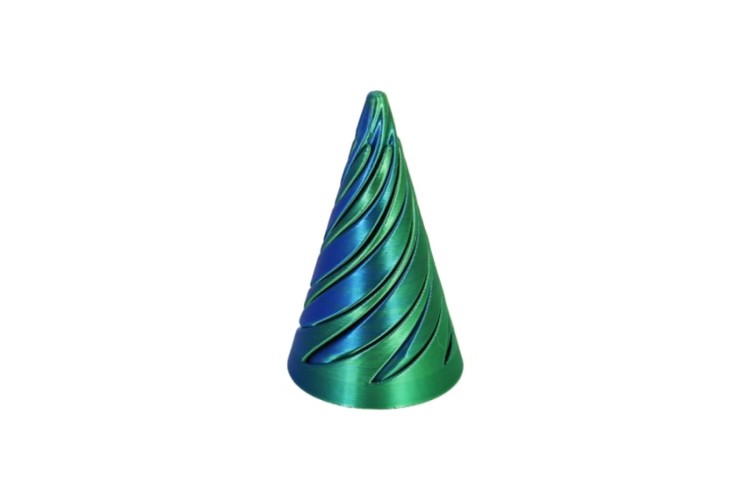 Blue Green 3D Printed Large Cone