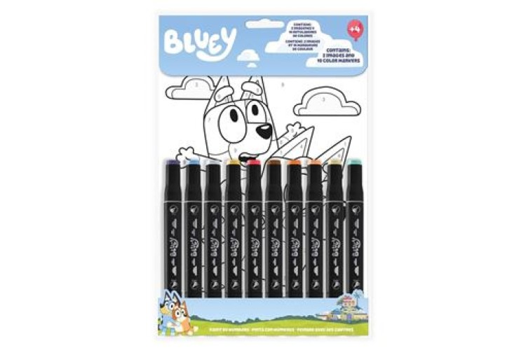 Bluey Colour By Numbers Activity Set