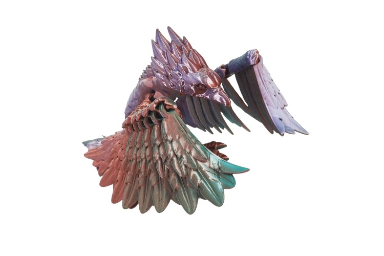 Bronze Green Purple 3D Printed Large Eagle