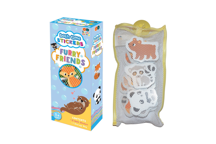 Buddy & Barney Bath Stickers - Furry Friends