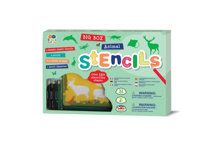 Buddy & Barney Big Box of Stencils - Animals
