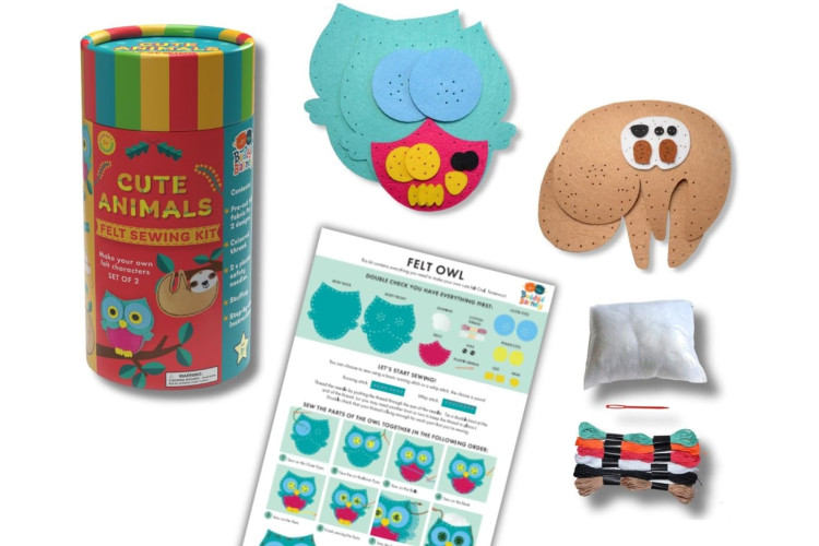 Buddy & Barney Cute Animals Felt Sewing Kit