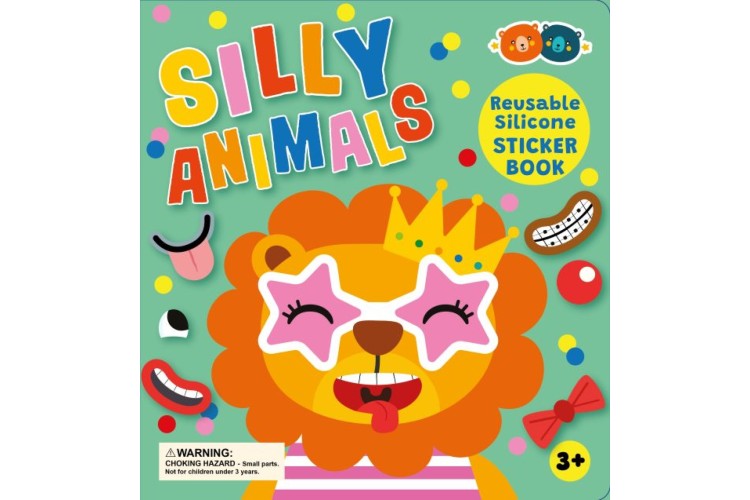 Buddy & Barney Silly Animals Silicone Sticker Book Reusable