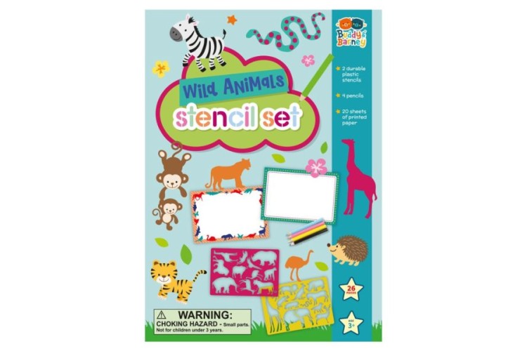 Buddy & Barney Wild Animals Stencil Set