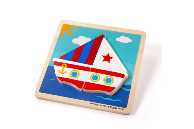 Chunky Lift Out Boat Wooden Puzzle