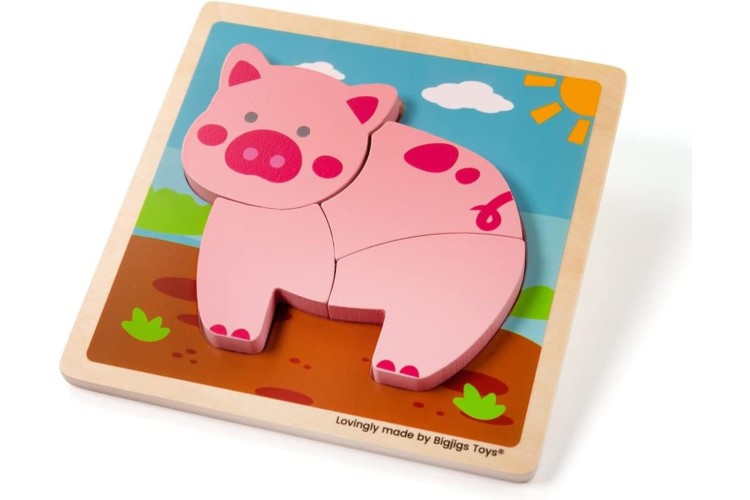 Chunky Lift-Out Puzzle - Pig