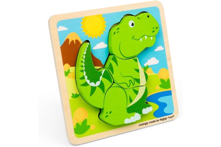 Chunky Lift Out T-Rex- Wooden Puzzle