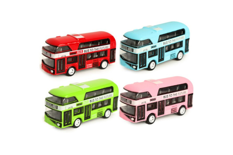 City Bus Pull Back Action Toy