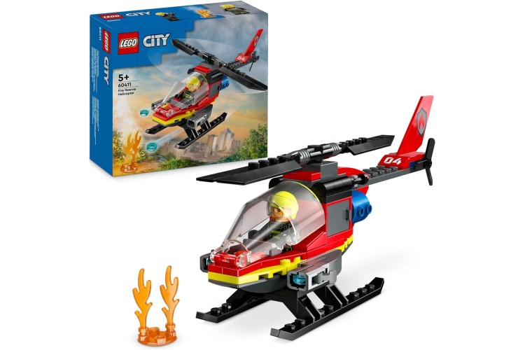 Lego City Fire Rescue Helicopter 60411
