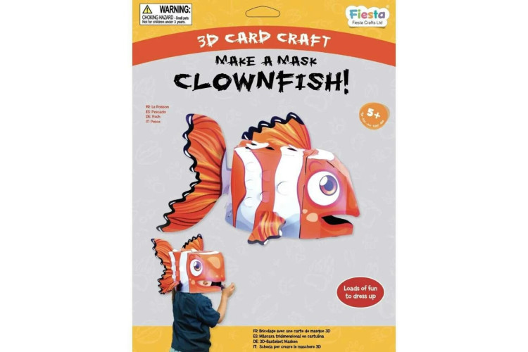 Fiesta Clownfish 3D Mask Card Craft