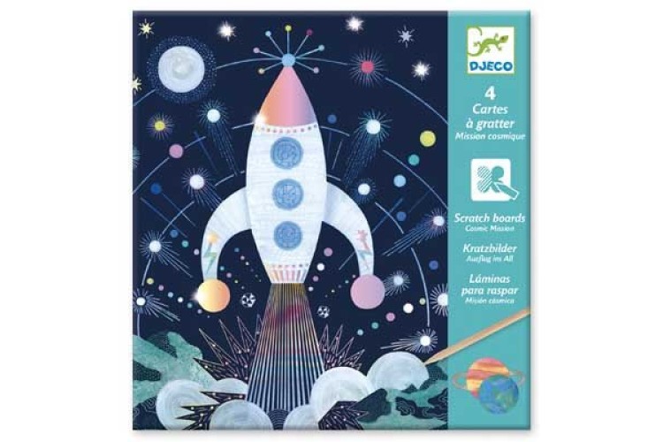 Cosmic Mission Scratch Cards by Djeco DJ09727