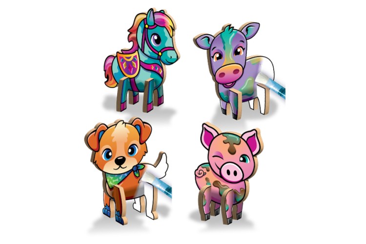Create N Colour! Magic Paint With Water 3D Model Fun Farm Friends 