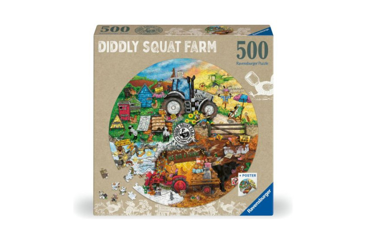 Diddly Squat Farm Circular 500 Piece Jigsaw Puzzle