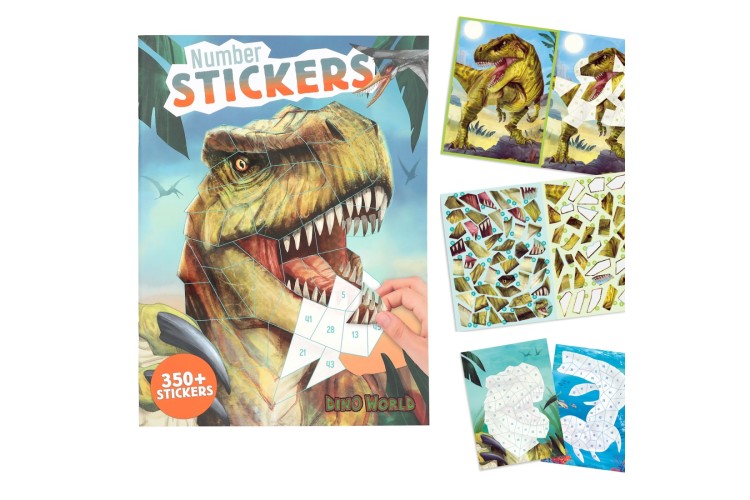 Dino World Number Sticker 