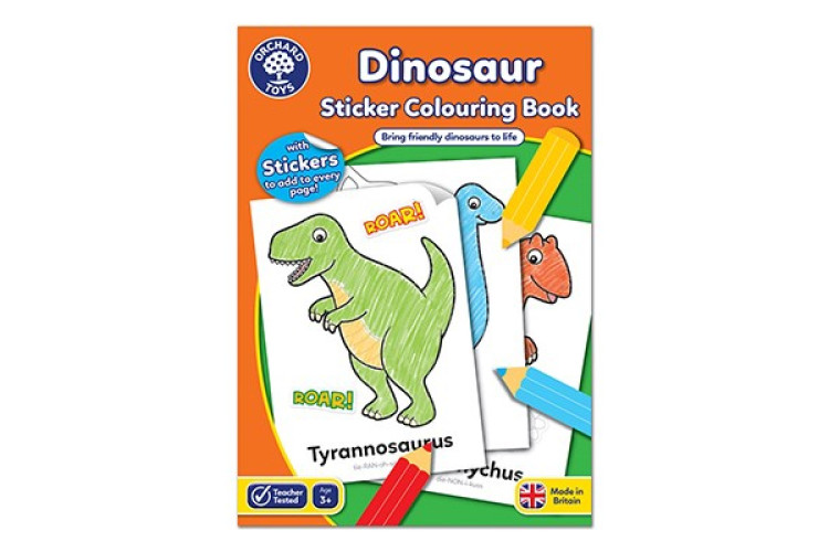 Dinosaur Sticker Colouring Book by Orchard Toys