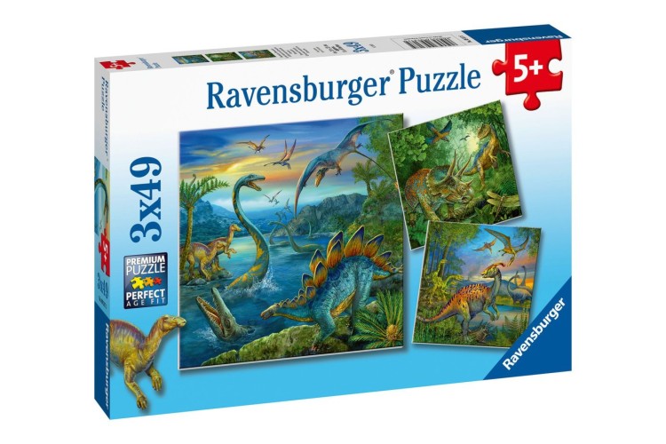 Dinosaurs Fascination 3x49pc Jigsaw Puzzle