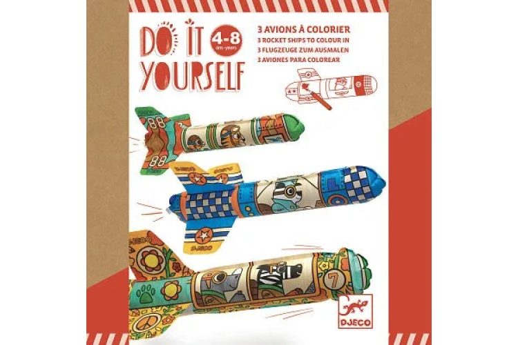 Djeco - Do It Yourself  Rocket Ships to Colour
