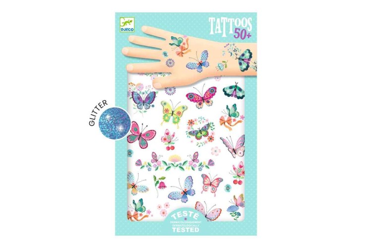 DREAM BUTTERFLIES GLITTER TATTOOS BY DJECO