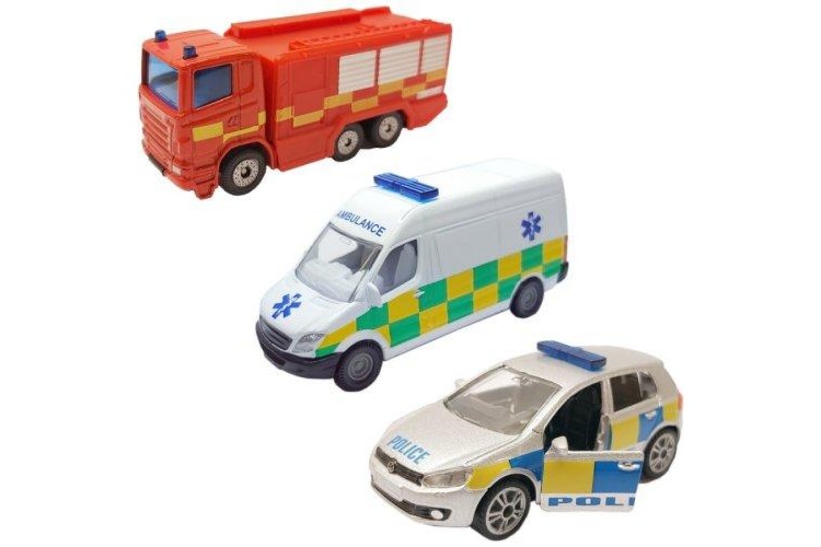 1:87 EMERGENCY VEHICLES SET 1819 ALPHA TOYS
